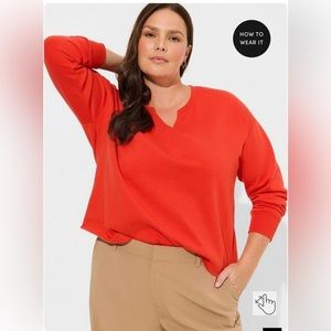 Torrid Orange cropped fleece sweatshirt
